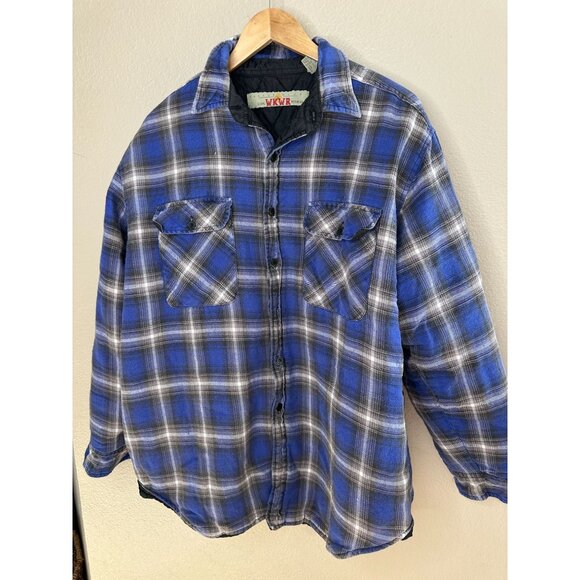 Anchor Blue Mens Global WKWR Blue Jacket Large long sleeve button up vintage - Picture 2 of 6